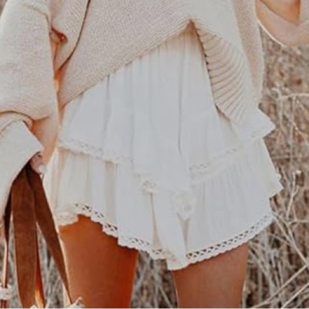 Boho Ruffle Tiered Skort